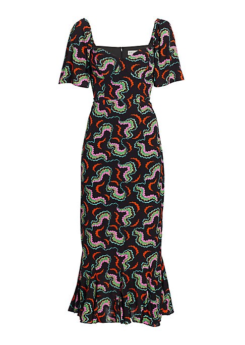 Abstract Charm Midi Dress