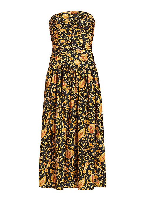 Elegant Baroque Midi Dress