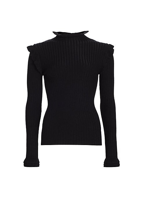 Ruffled Turtleneck Elegance