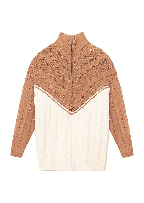 Chic Colorblock Knit Sweater