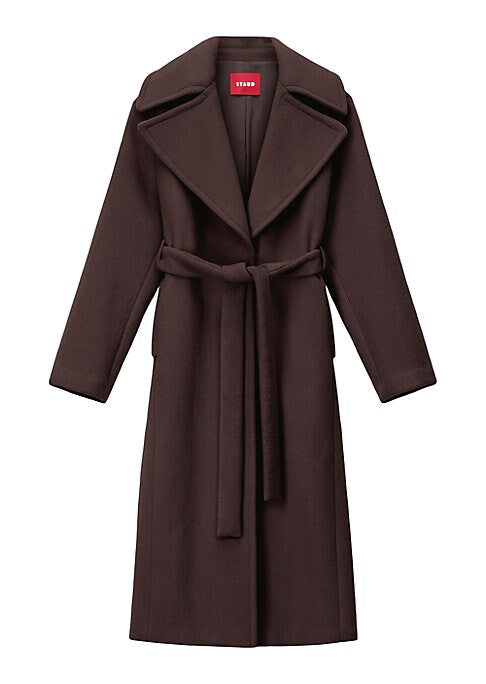 Elegant Wool-Belted Overcoat