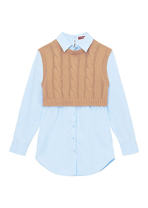 Cable Knit Layered Top
