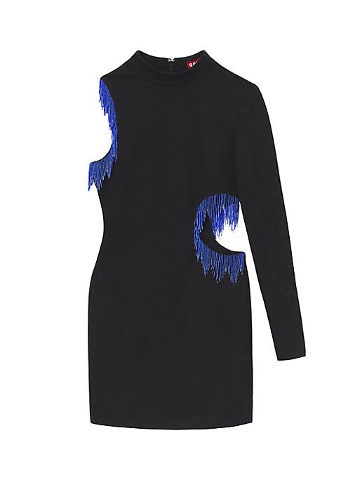 Fringe Cut-Out Minidress