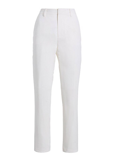 Silk Cropped Straight Pants