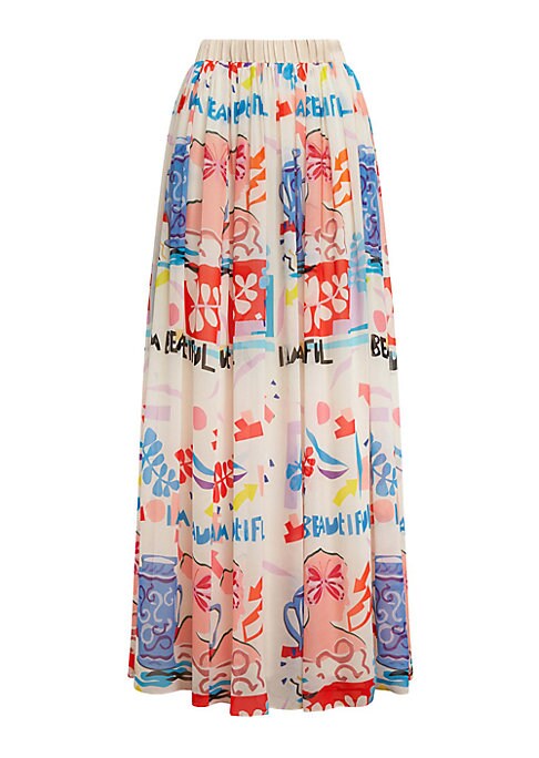 Silk Flounce Circle Skirt