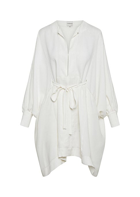 Silk Keyhole Caftan Dress