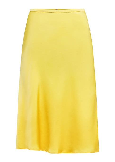 Satin Bias Midi Skirt