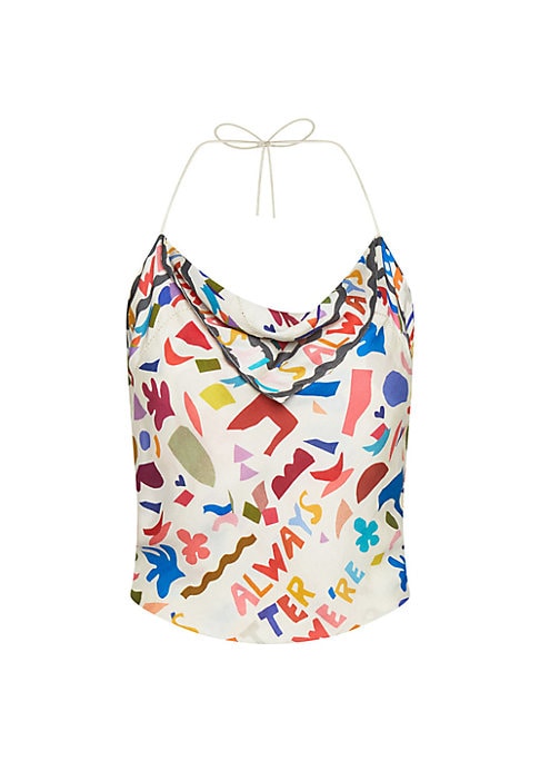 Silky Backless Halter Top