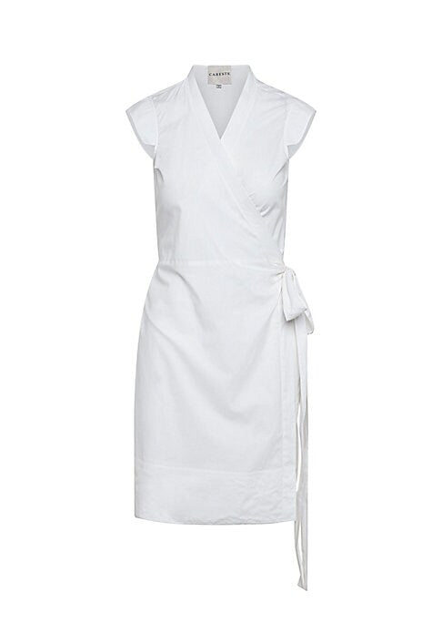 Silk-Trimmed Wrap Dress
