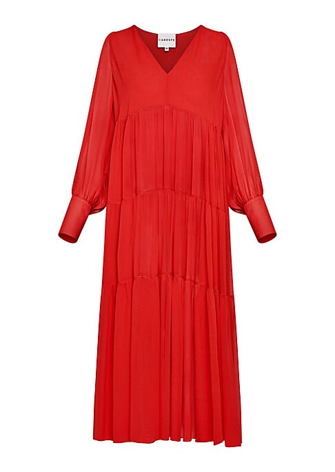 Silk Peasant Elegance Dress