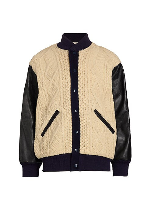 Wool & Leather Bomber Jacket