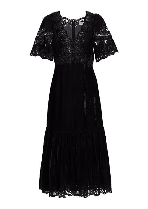 Velvet Elegance Midi Dress