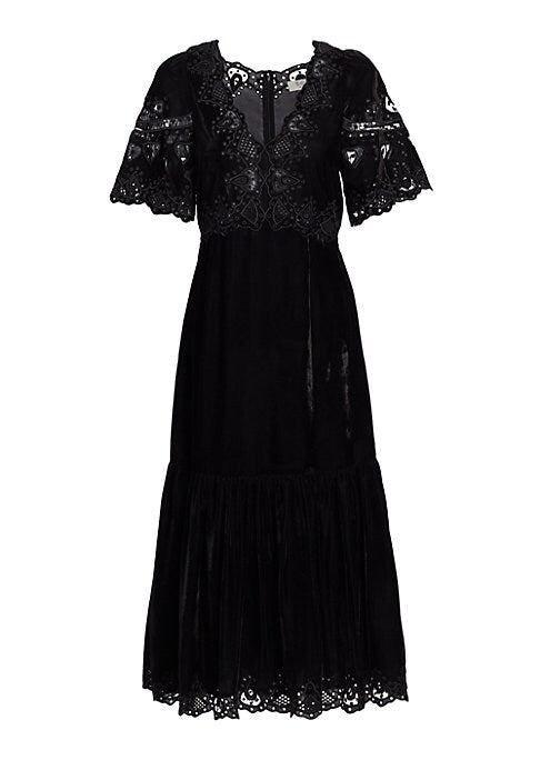 Velvet Elegance Midi Dress