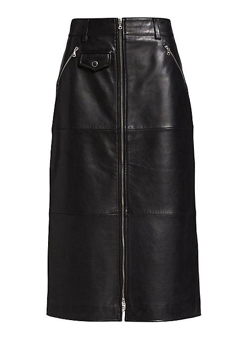 Moto Chic Leather Skirt