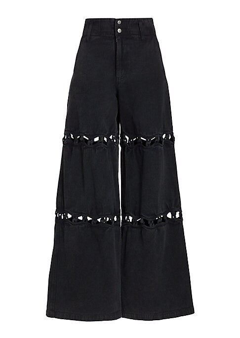 Twisted Cut-Out Denim Pants