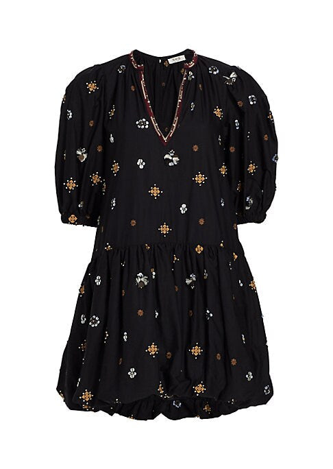 Embroidered Bubble Dress
