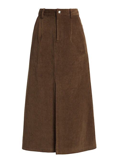 Chic Corduroy Midi Skirt