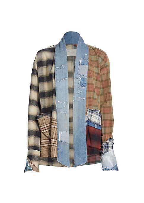 Plaid & Denim Fusion Shirt