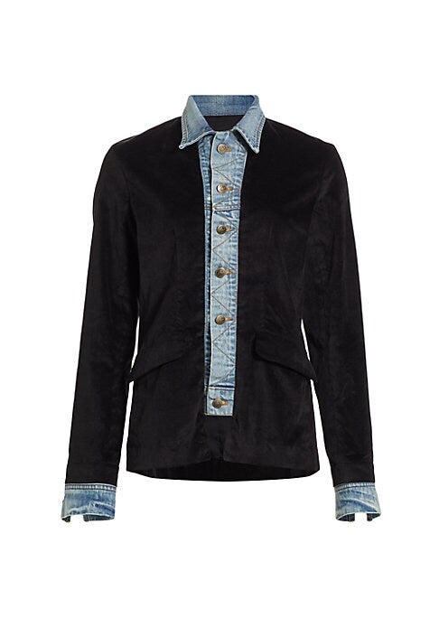 Velvet Denim Fusion Jacket