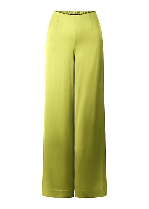 Sleek Satin Wide Leg Trousers