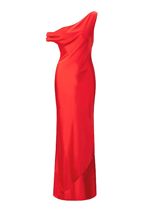 Satin Asymmetrical Elegance Gown