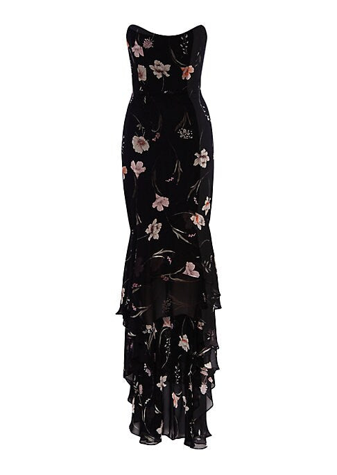 Floral Ruffle High-Low Dress