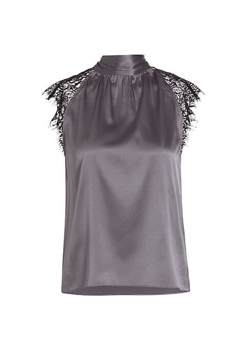 Luxe Lace Mockneck Blouse
