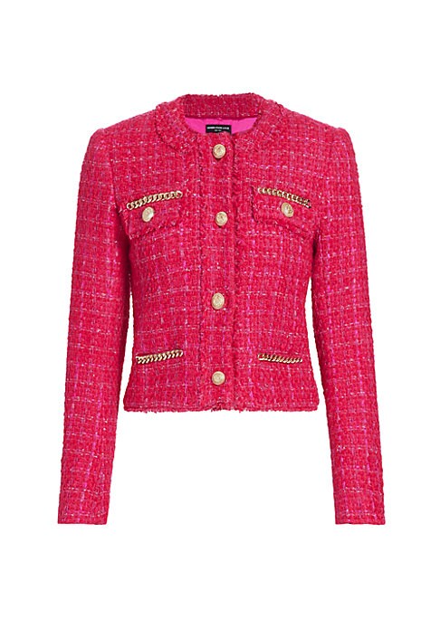 Shimmering Chain Tweed Jacket