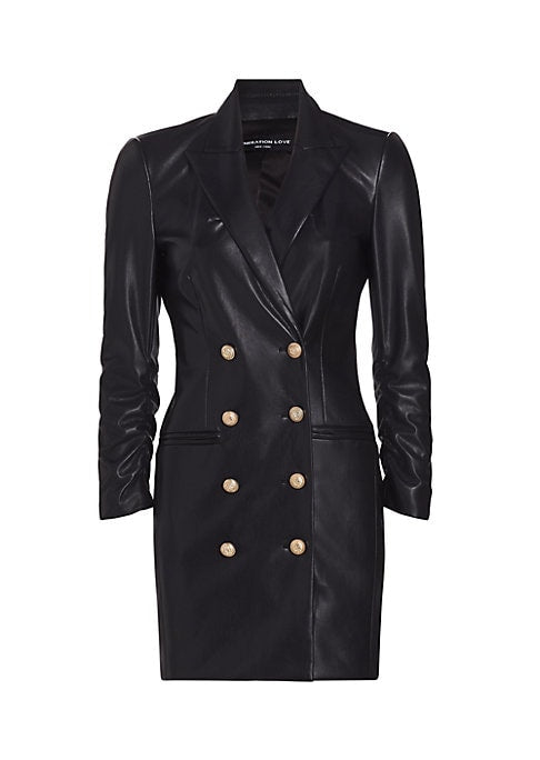 Chic Faux Leather Dress