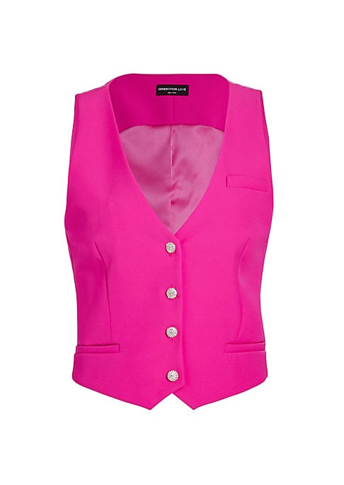 Chic Crepe Button Vest