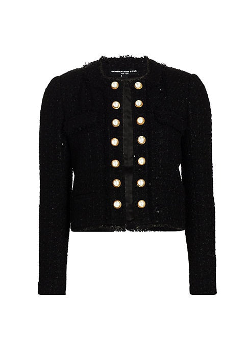 Chic Double-Breasted Tweed Jacket