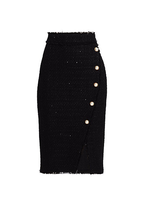 Chic Tweed Midi Skirt