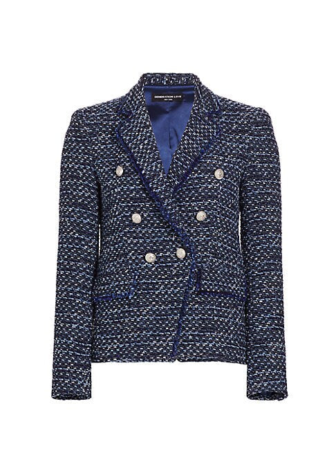 Chic Tweed Double-Breasted Blazer