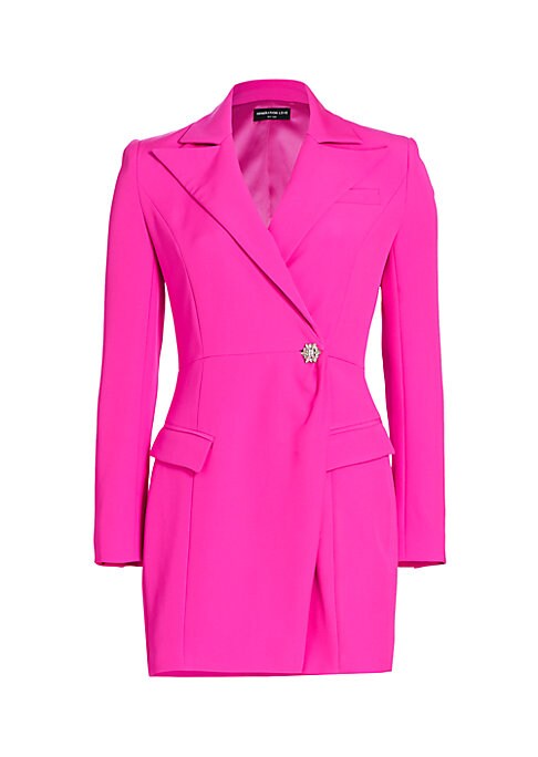 Crystal Button Blazer Dress