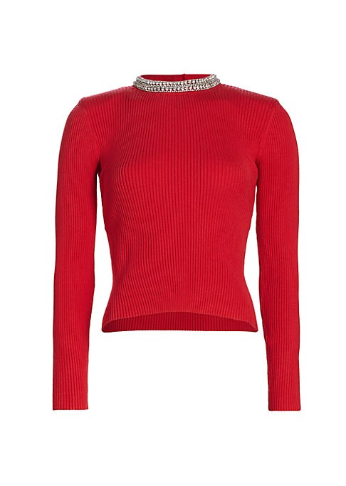 Crystal-Embellished Knit Top
