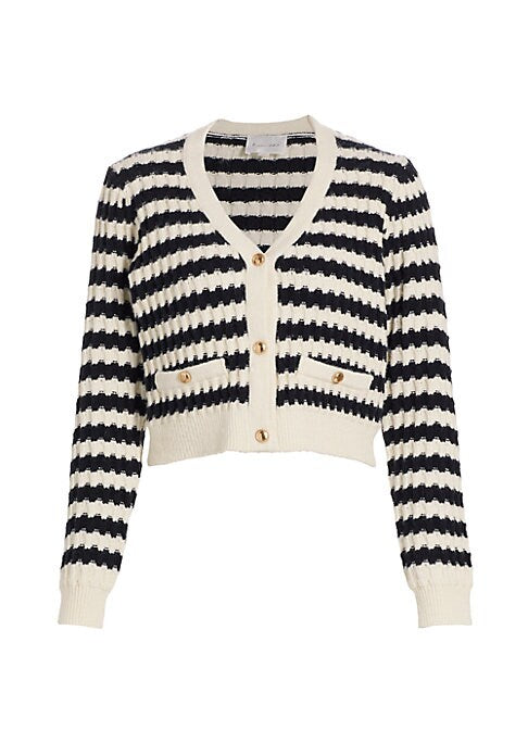 Striped V-Neck Cardigan