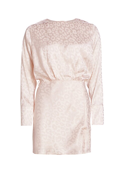 Leopard Satin Blouson Dress