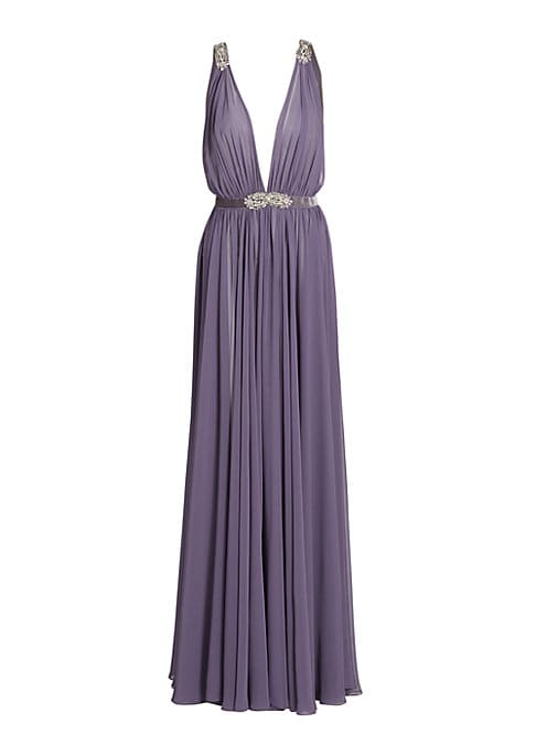 Glistening Chiffon A-Line Dress