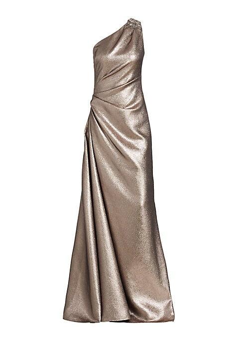 Glistening Side-Gather Gown