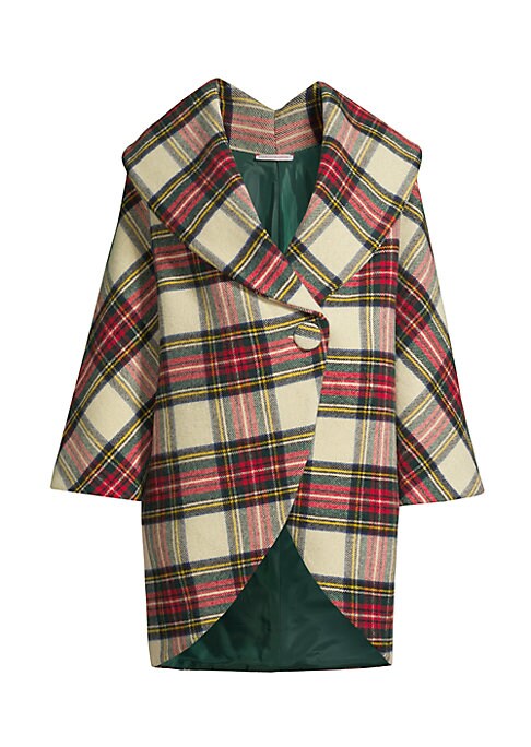 Plaid Cozy Wrap Coat