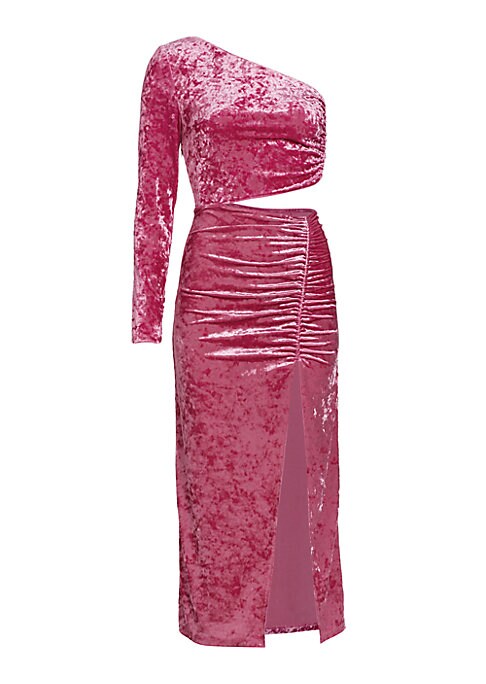 Velvet One-Shoulder Dress