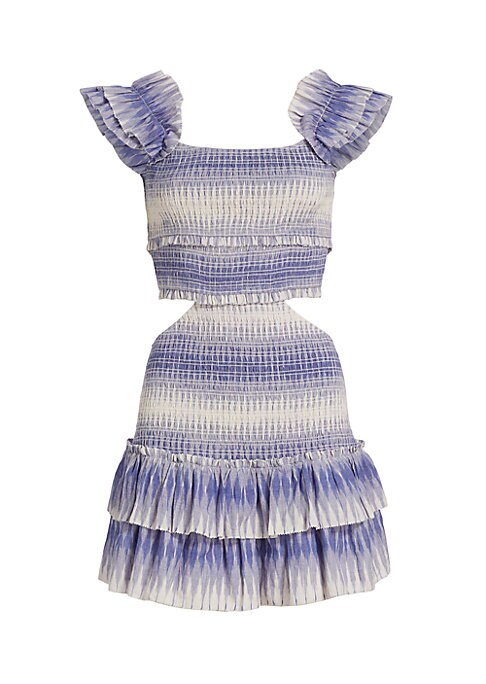 Ruffled Cut-Out Mini Dress