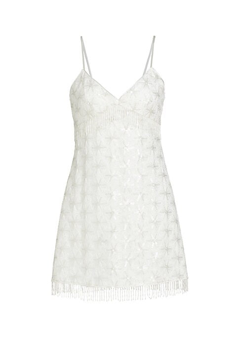 Fringe Floral Mini Dress