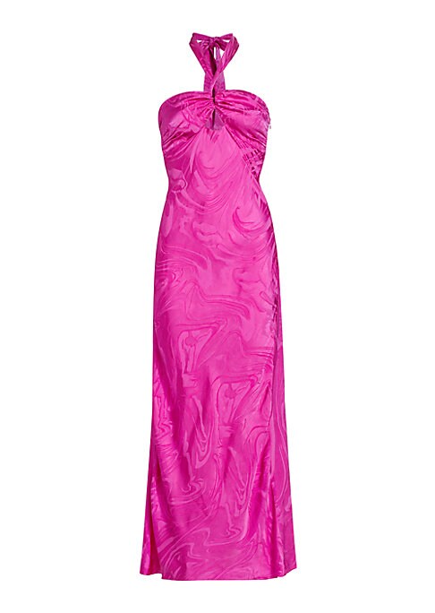 Marbled Satin Elegance Dress