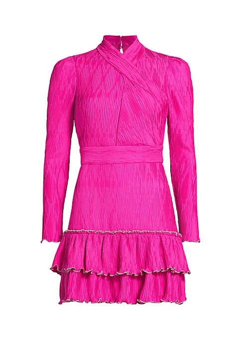 Twisted Pleat Mini Dress