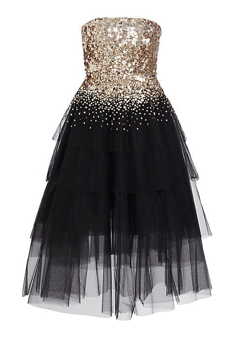 Sequined Tulle Glam Dress