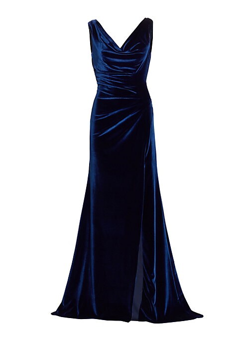 Velvet Cowl Slip Dress