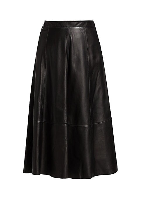 Chic Leather Midi Skirt