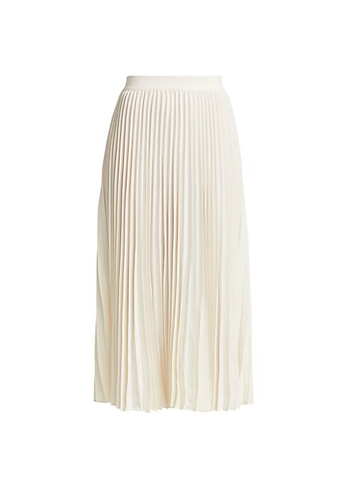 Plissé A-Line Midi Skirt