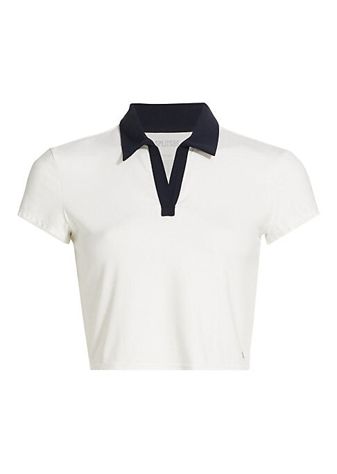 Chic Cropped Polo Top